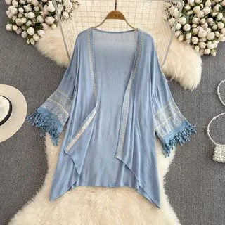 Open Front Tassel Cardigan | YesStyle Global