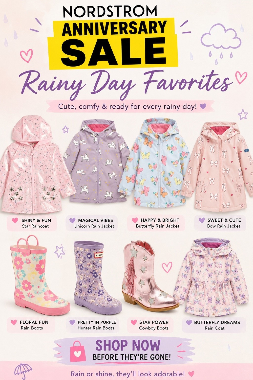 Rainy Day Favorites! 
#raincoat #rainboot #nordstromsale

#LTKmomlife #LTKvlog #LTKKids