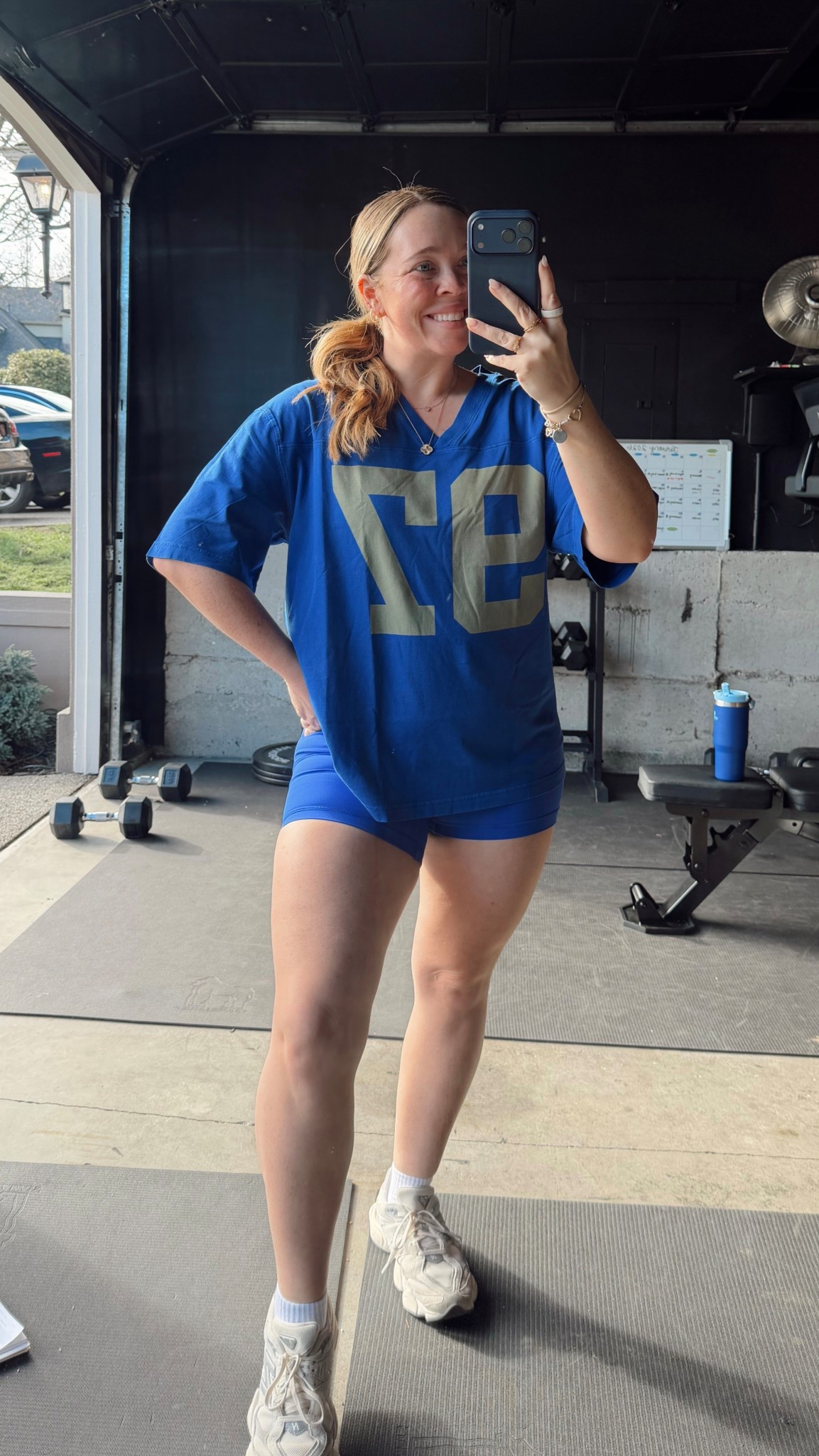 Size 10 Gym Outfit of the Day 💙👟 Wearing a M top and 10 bottoms  Size 10 | M\L | 5’3” 

#LTKfitnessgoals #LTKActive #LTKootd