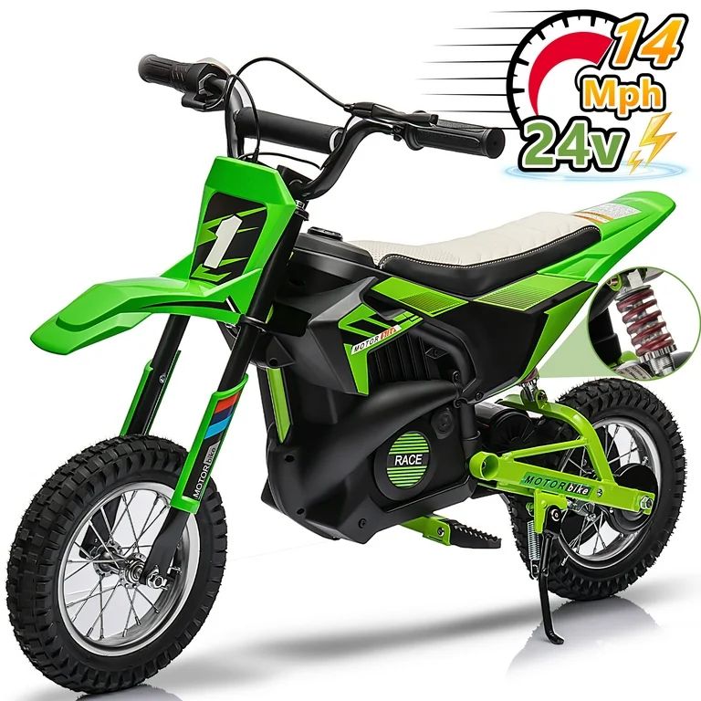 Wisairt 24V Dirt Electric Ride on Motocross Bike for Kids and Teens 13+ Between 40 and 140 lbs(Gr... | Walmart (US)