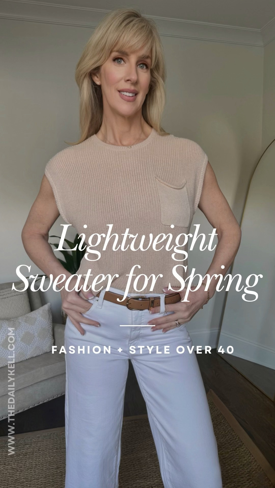 This lightweight sweater is breathable and perfect for spring and summer.  Comes in 5 colors.  

I’m wearing a size small in beige satin.  Under $30.  

#LTKVideo #LTKfindsunder50 #LTKSeasonal