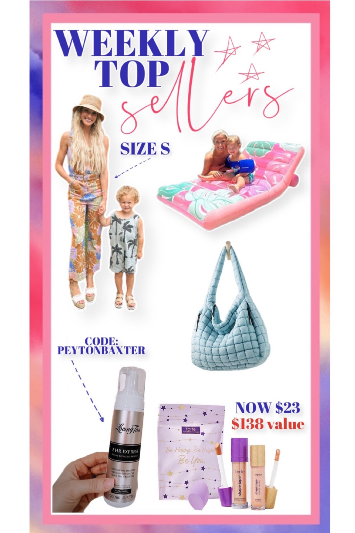 best sellers from this week!

show me your mumu, my fav free People bag, Tarte sale, Loving Tan, and $20 pool float!!

#LTKstyletip #LTKswim #LTKunder50