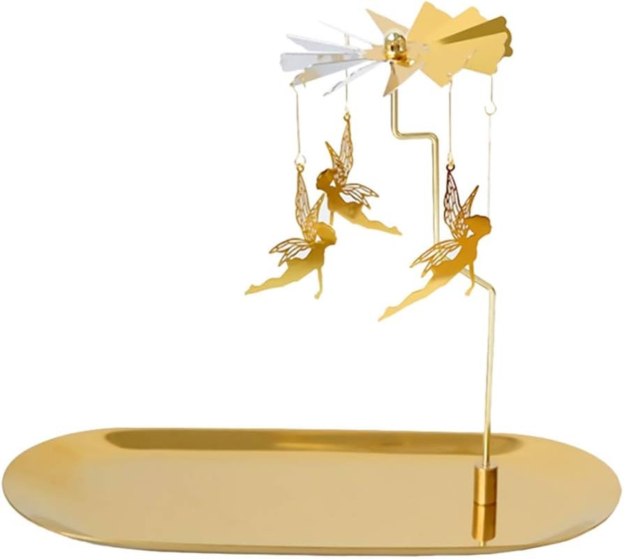 Minkissy Wedding Table Decor Wedding Table Decor 1 Set Christmas Candle Holder, Metal Rotating Ca... | Amazon (US)