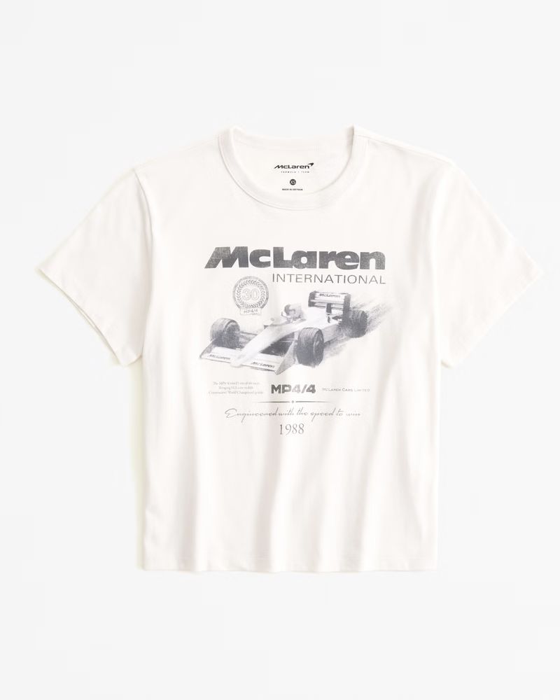 Women's Short-Sleeve McLaren Graphic Skimming Tee | Women's Tops | Abercrombie.com | Abercrombie & Fitch (US)