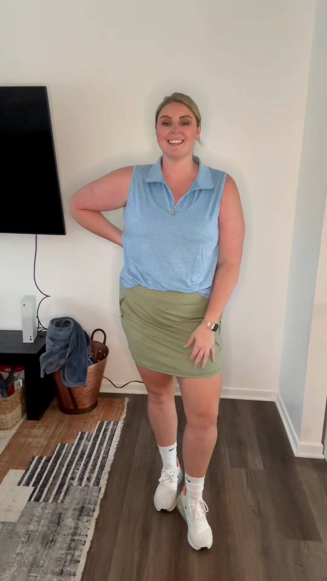 Meant to post this for the summer, but now we’re going into spring, and here it is! At least if you buy these now, you’ll have them first thing next summer! These are my favorite fits I found for the plus size girlies trying to be more active this summer and the next 😜

Sizing Details (in order of video):
Blue Tank - 3X
Green Skort - 3X
Tan Tank - 3X
Pink Skort - 3X Tall (size down at least two sizes)
White Tank - 3X
Blue Skort - 3X
Red Skort - 3X
Flamingo Tank - 3X
Black Tank - 3X

golfing outdoors, summer athleisure, plus size golfing outfits, plus size athleisure, plus size fashion, skorts, collared tanks, pickleball, tennis, golf, affordable fashion 

#LTKPlusSize #LTKMidsize #LTKActive