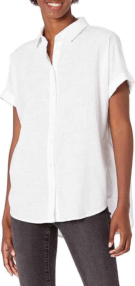 Goodthreads Women's Washed Cotton Short-Sleeve Shirt | Amazon (US)