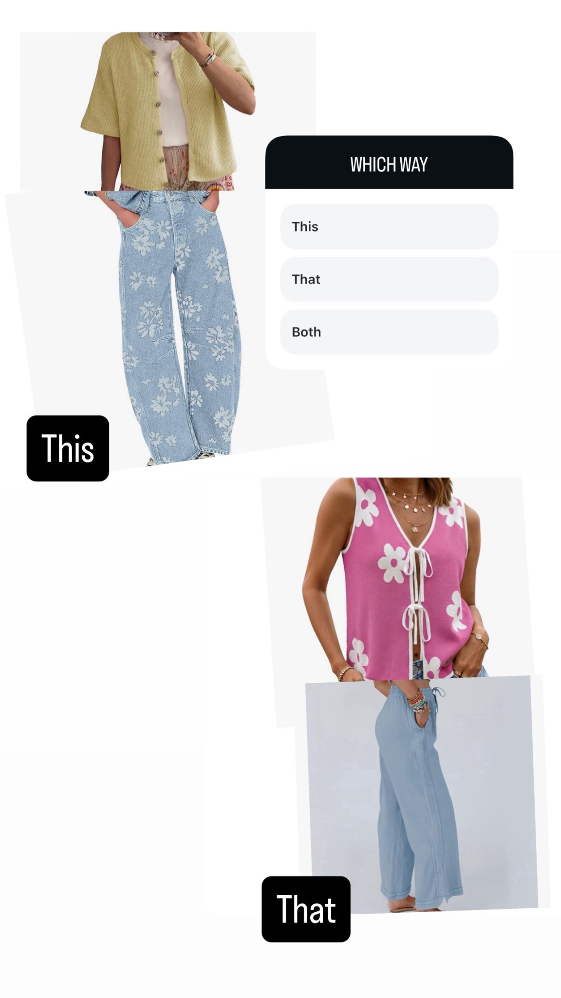 This, that or both?

#LTKootd #LTKMidsize #LTKSpringSale