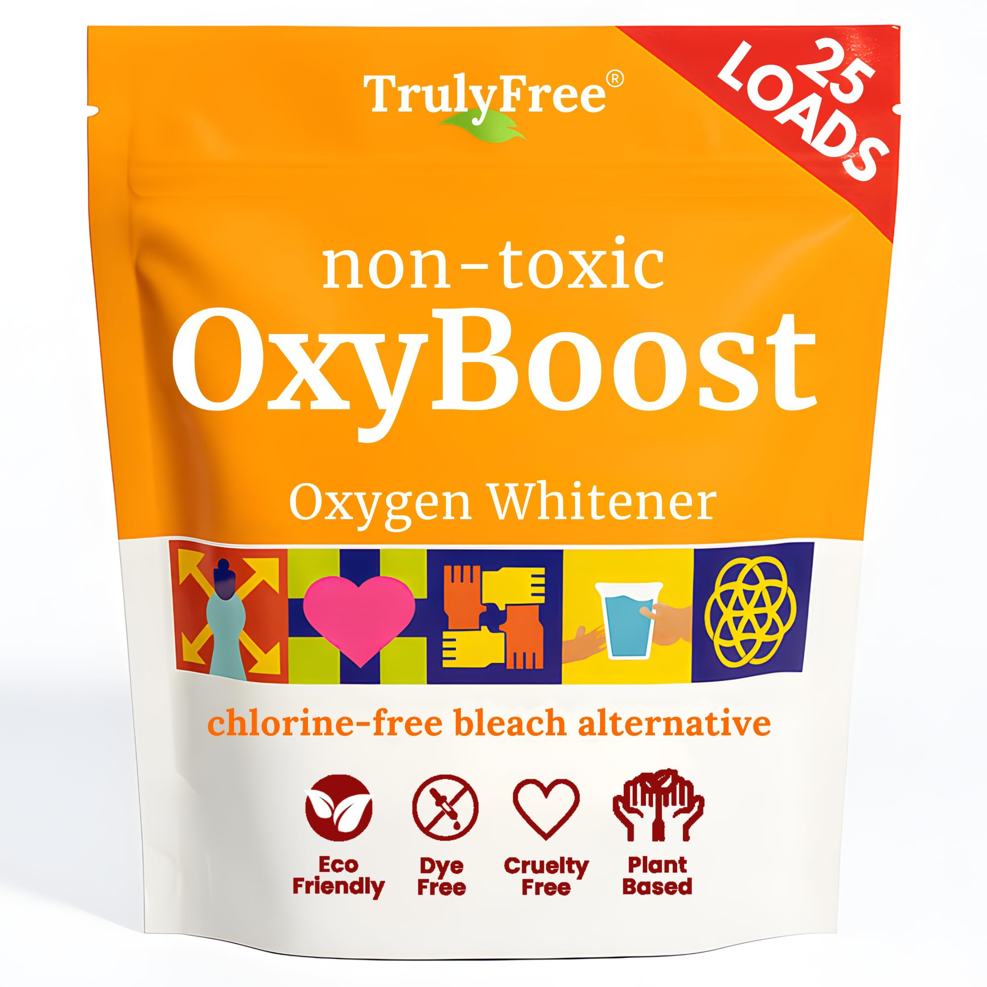 Truly Free OxyBoost - Oxygen Whitener & Clothes Stain Remover Laundry Detergent Powder with Sodiu... | Amazon (US)