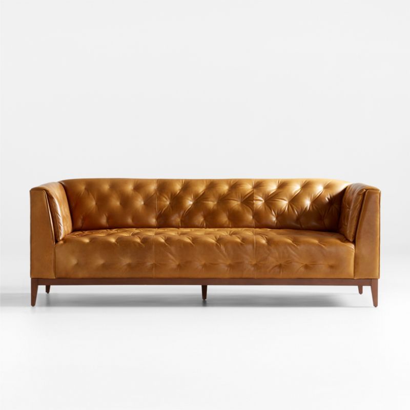 Winston Tufted Leather Chesterfield Sofa | Crate & Barrel | Crate & Barrel