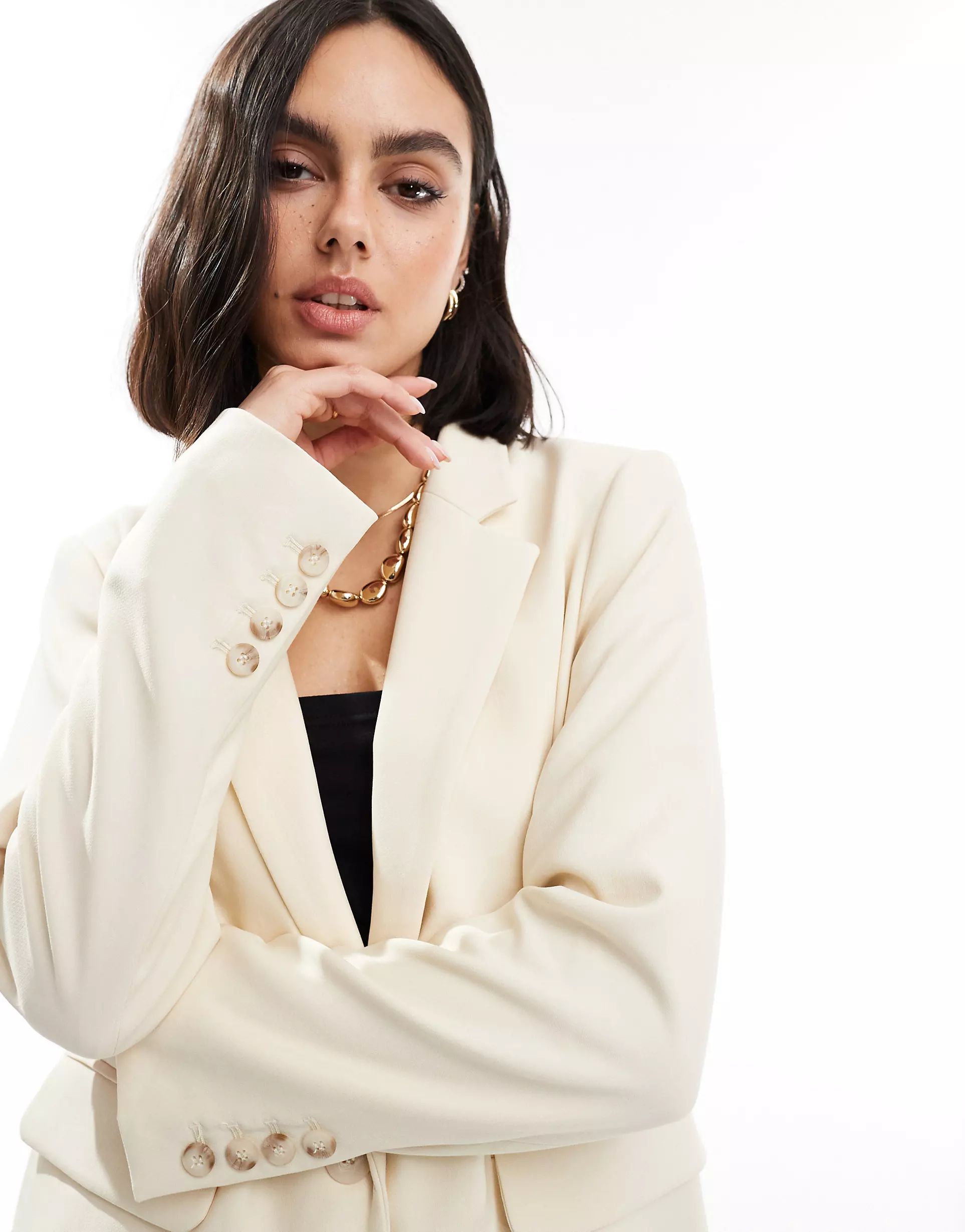 Selected Femme co-ord relaxed fit blazer in white | ASOS (Global)