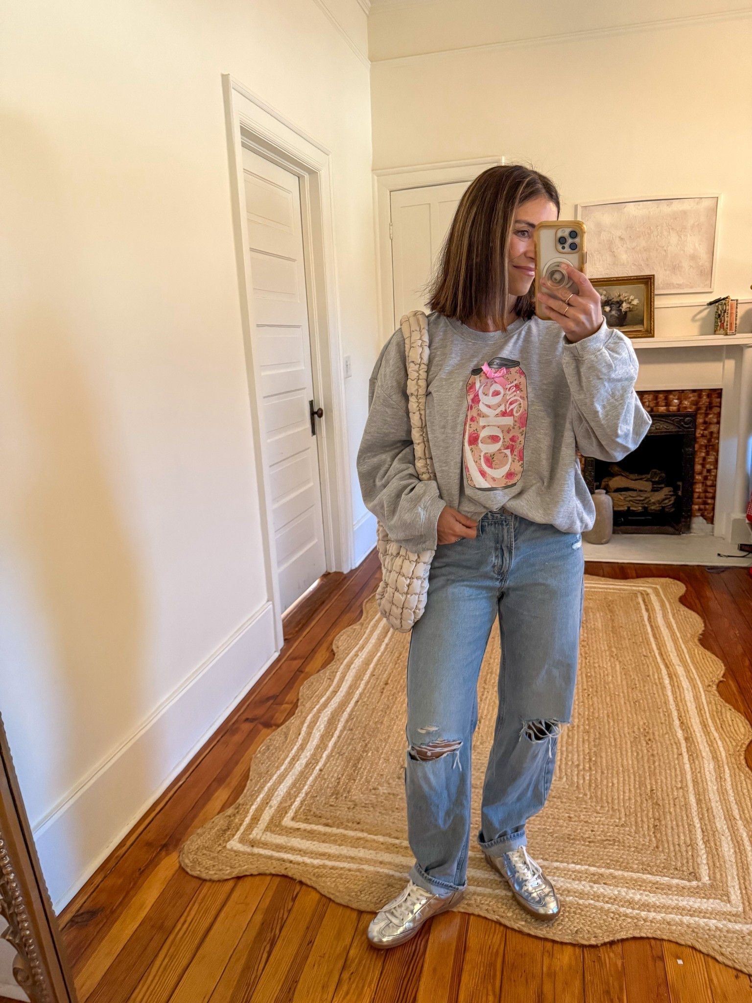 $15 sweatshirt in large 
Walmart 
Jeans 0 tun big 

#LTKSaleAlert #LTKSeasonal #LTKootd