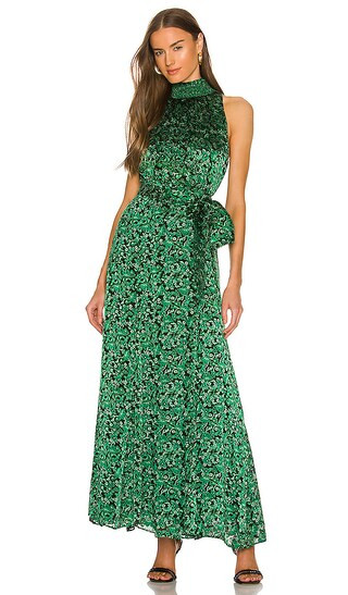 Dita Smocked Neck Maxi Dress in Making Plans Dark Emerald | Revolve Clothing (Global)