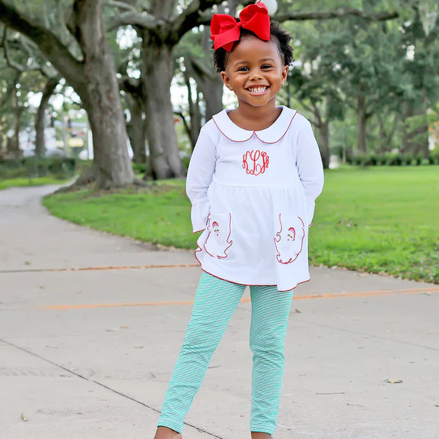 Happy Santa Caroline Legging Set | Classic Whimsy