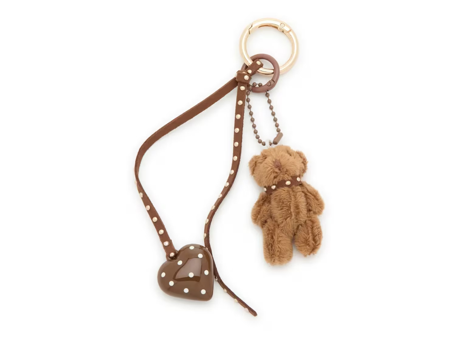 OK Originals Mini Bear Stud Strap Bag Charm | Women's | Dark Brown | Size One Size | Small Accessories | Charm | DSW