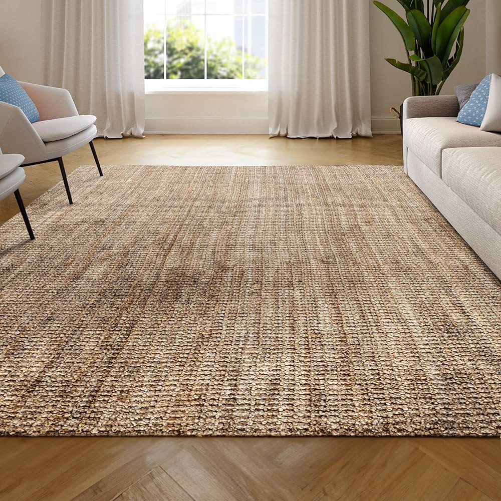 JONATHAN Y NRF102A-9 Pata Hand Woven Chunky Jute Area Rug, Bohemian, Rustic, Cottage for Bedroom,... | Amazon (US)