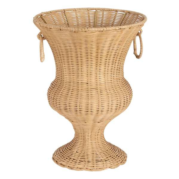 Rattan Vase with Handles, 12" | At Home