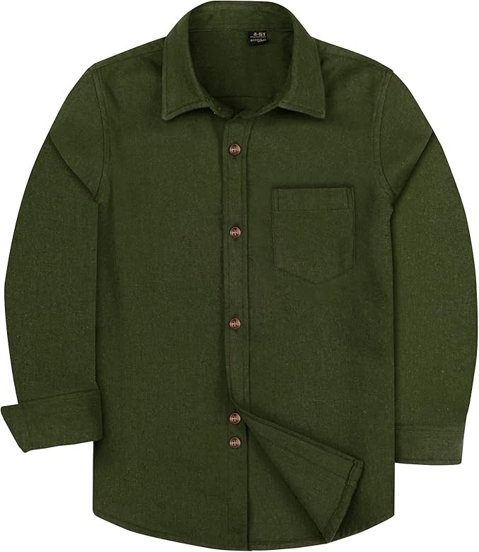 siliteelon Toddler Baby Boys Plaid Flannel Shirt Long Sleeve Button Down Shirts | Amazon (US)