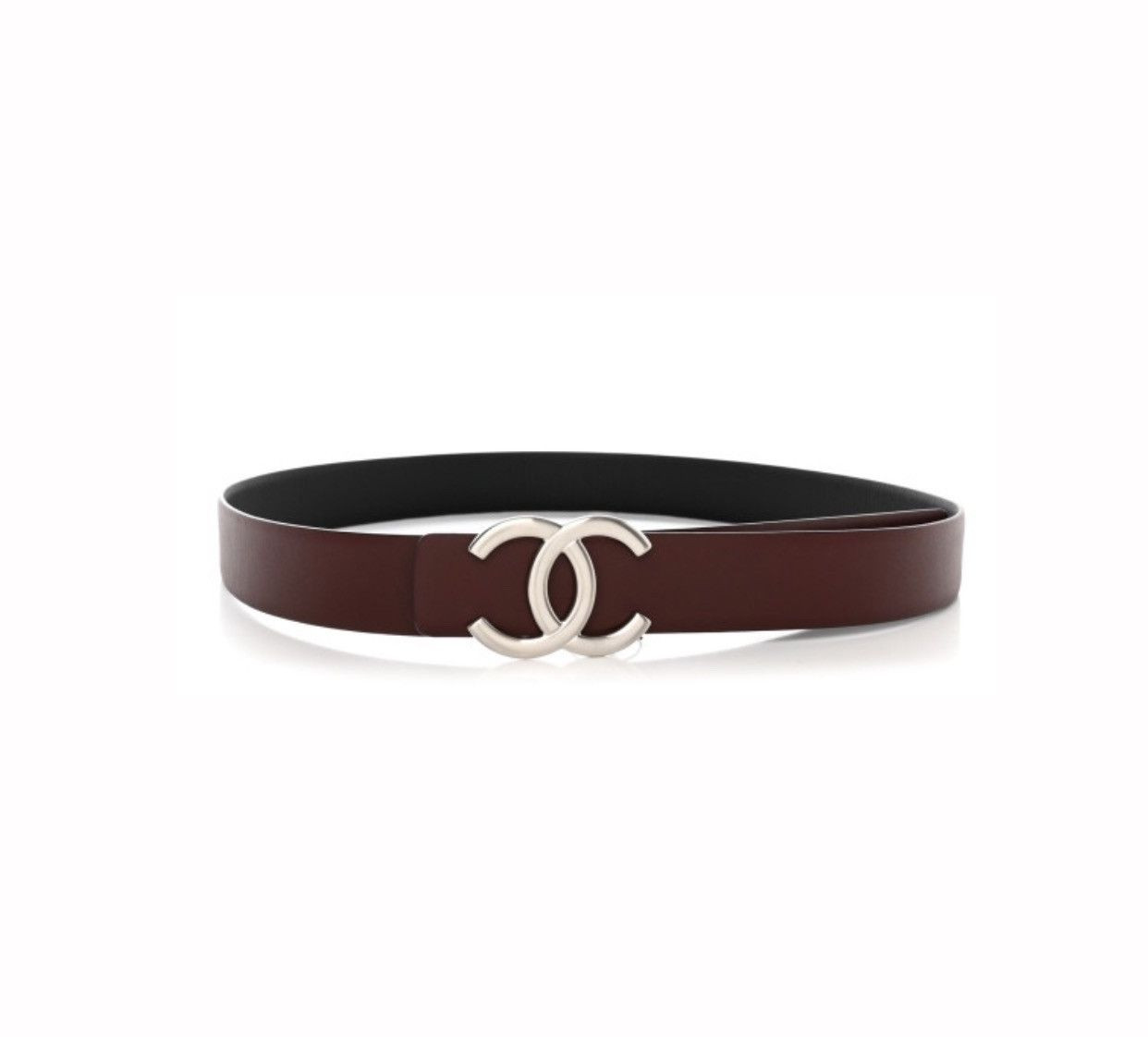 Chanel Chanel burgundy and black reversible leather belt 90 | Grailed | Grailed