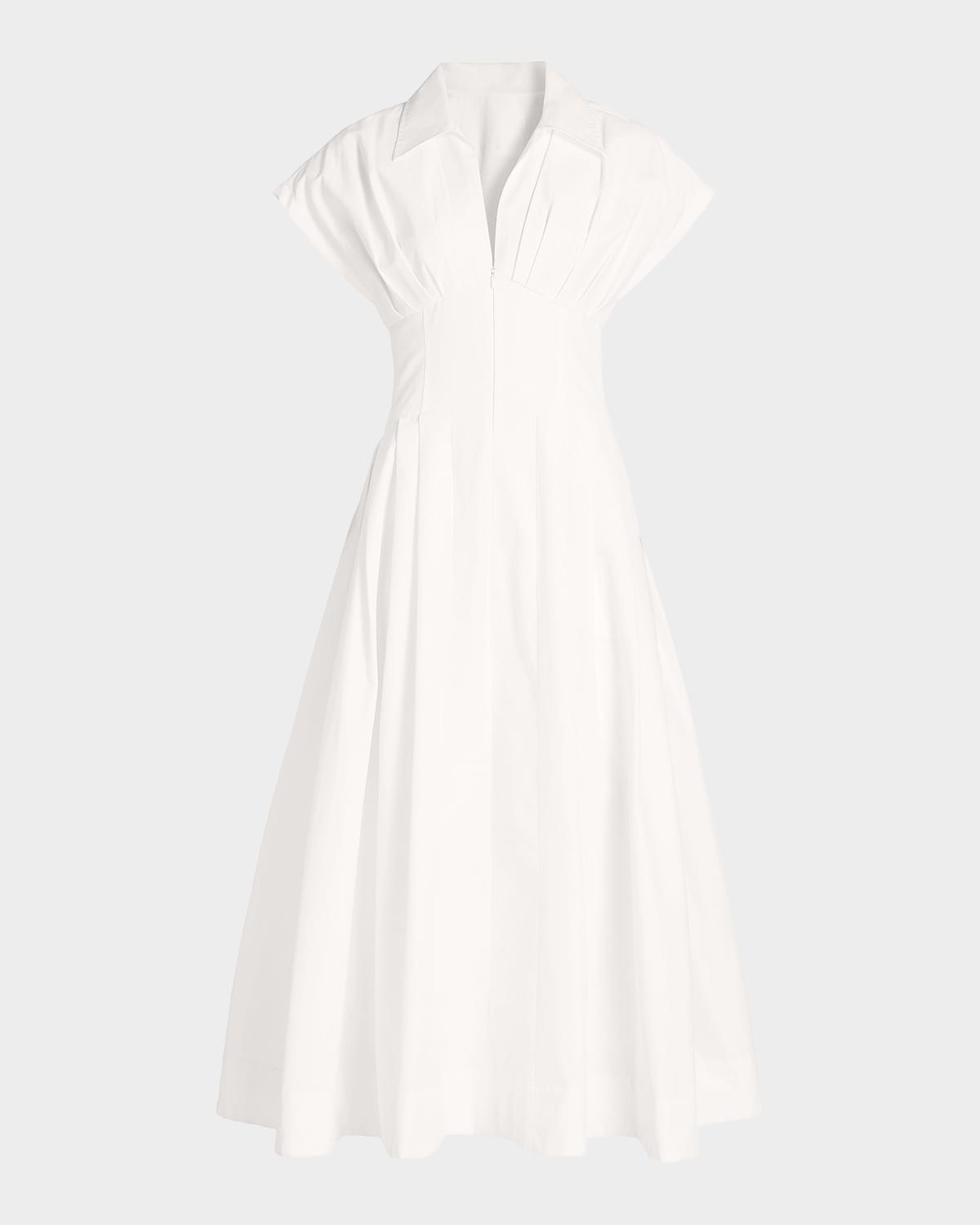 Farlow Zip-Front Midi Dress | Neiman Marcus