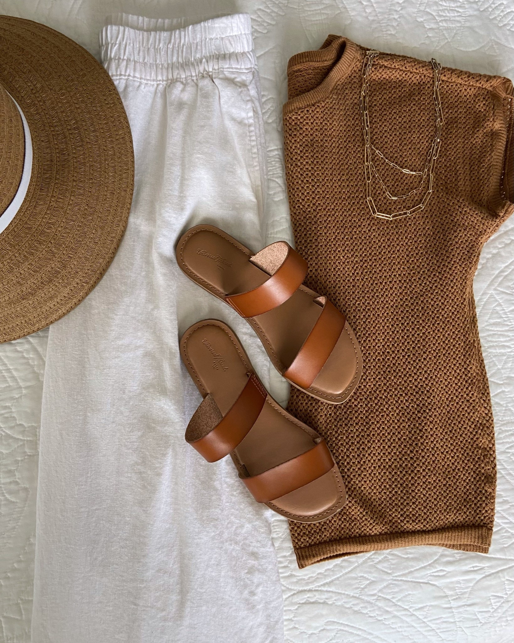 Sweater crochet knit shirt with linen pants: Easy breezy beautiful summer outfit - cotton and linen #naturalfibers#LTKSummerEdit 

#LTKStyleTip #LTKFindsUnder100