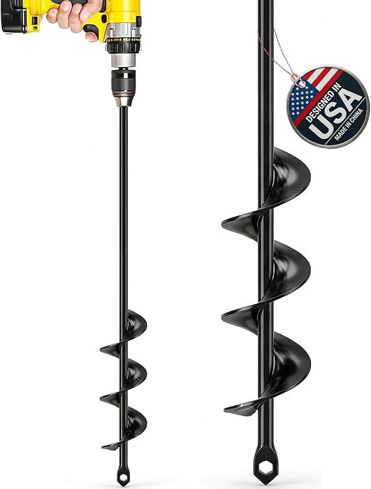 Garden Auger Drill Bit for Planting 1.6x16.5 Inch - Umbrellas and Fences Auger Post Hole Digger f... | Amazon (US)
