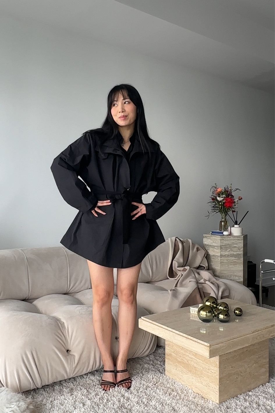 Coat as a dress - love when pieces are versatile! 