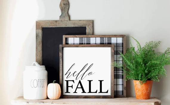Hello Fall Sign Fall Decor Fall Sign Home Decor Decor - Etsy | Etsy (US)
