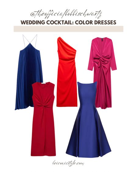 Dresses in a variety of colors - perfect for wedding guest season. 

#LTKParties #LTKWedding #LTKSeasonal