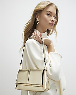 Gold Bar Front Clutch Bag | River Island UK & IE