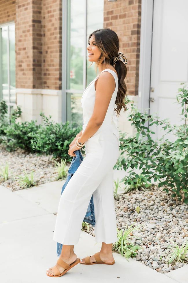 According To You Jumpsuit White FINAL SALE | The Pink Lily Boutique