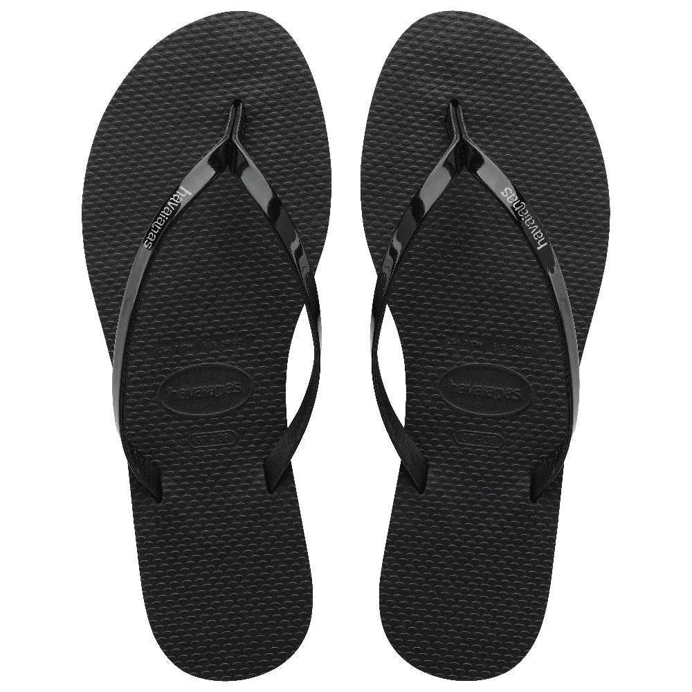 Women's You Metallic Flip Flops Black | Havaianas | Havaianas