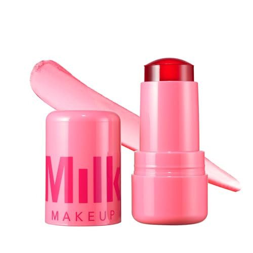 Milk Makeup Cooling Water Jelly Tint – Long-Lasting Sheer Lip + Cheek Stain with Firming Vegan Collagen + Hydrating Aloe – Transfer Proof, Buildable Lip Tint + Blush – Chill (Red), 0.17 oz | Amazon (US)