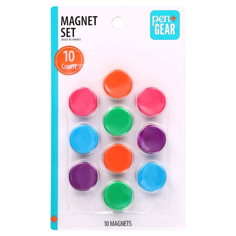 Pen+Gear Magnet Set, Assorted Colors, 10 Count | Walmart (US)