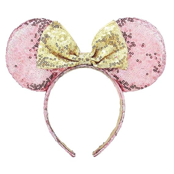 Mouse Ears Bow Headbands, Mice Sequin Ears Headbands for Women, Glitter Party Princess Decoration... | Amazon (US)