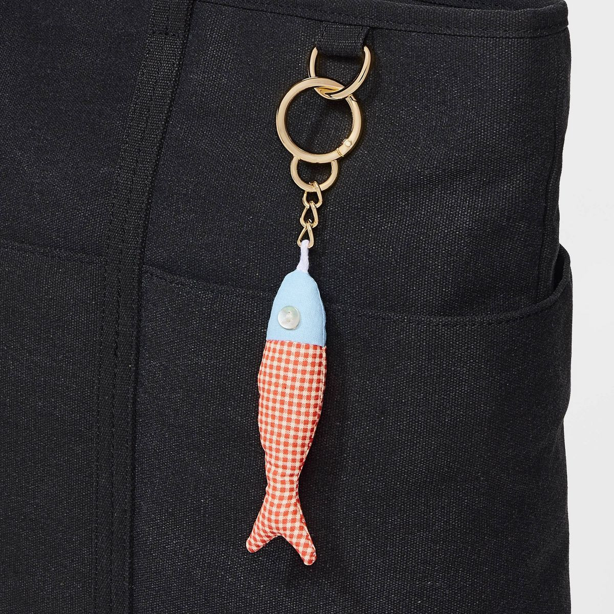 Fish Clip On Handbag Charm - Universal Thread™ Gingham Red | Target