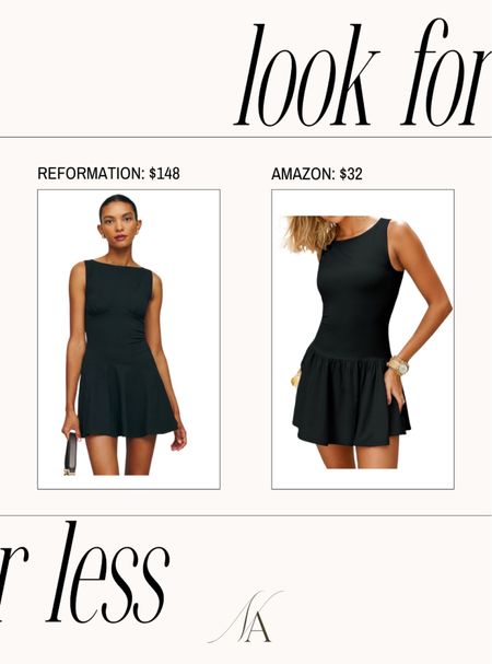 Look for less | little black dress 🖤🍸

#springdress #minidress #blackdress 

#LTKStyleTip #LTKFindsUnder50 #LTKFindsUnder100