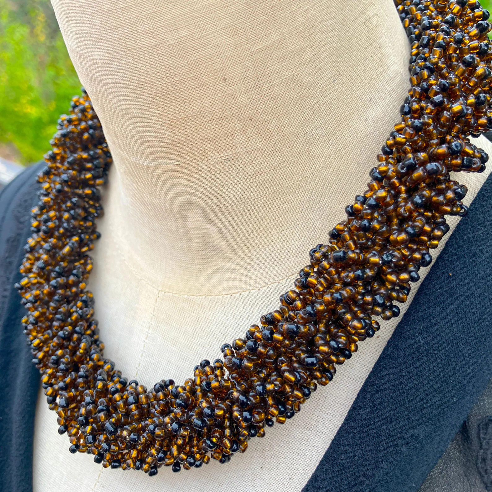 Polka Dot Woven Choker  Eco-Friendly Glass Beads | Etsy (Global)
