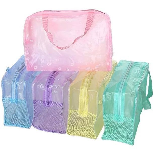 5 Pack Cosmetic Makeup Bag, Travel Makeup Cosmetic Bags, Toiletry Bag Transparent Luggage Pouch f... | Walmart (US)