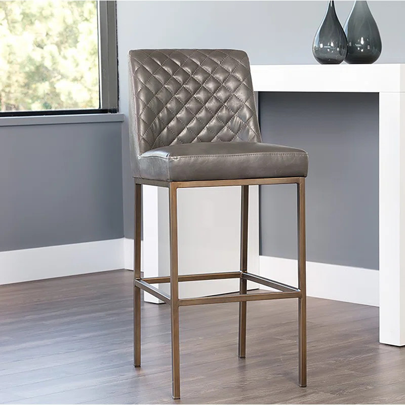Mcgowen Upholstered Counter Stool with Metal Frame | Wayfair North America