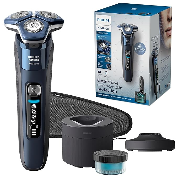 Philips Norelco Shaver 7800, Rechargeable Wet & Dry Electric Shaver with SenseIQ Technology, Quic... | Amazon (US)