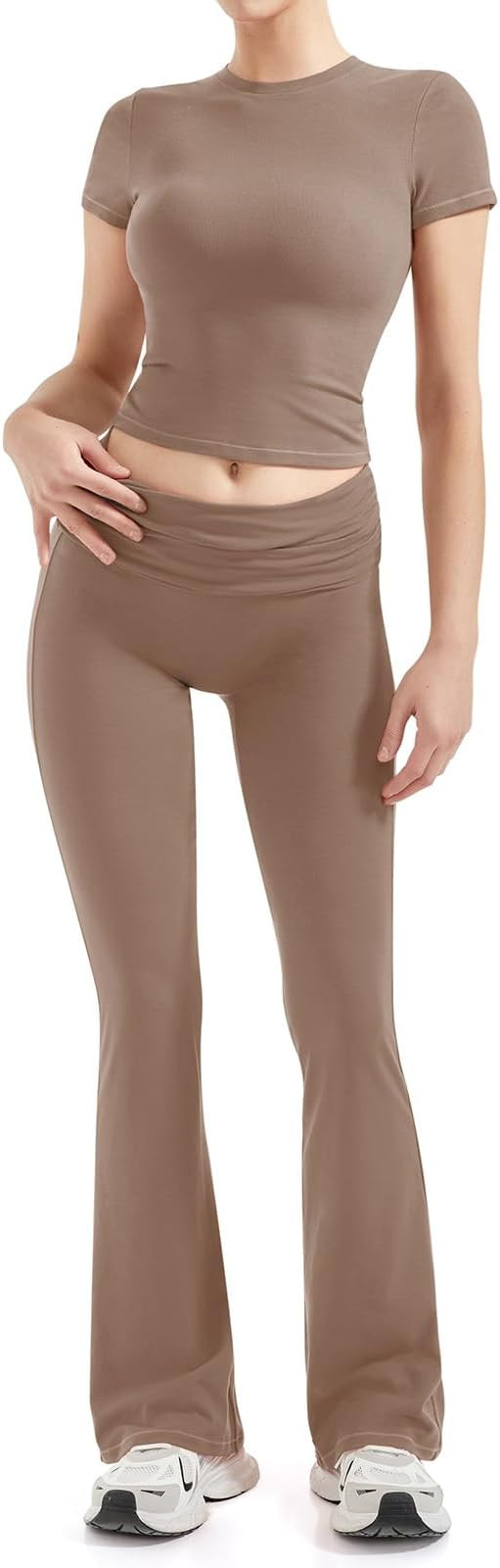 SUUKSESS Women 2 Piece Lounge Sets Going Out Y2K Foldover Pants Matching Pajamas | Amazon (US)