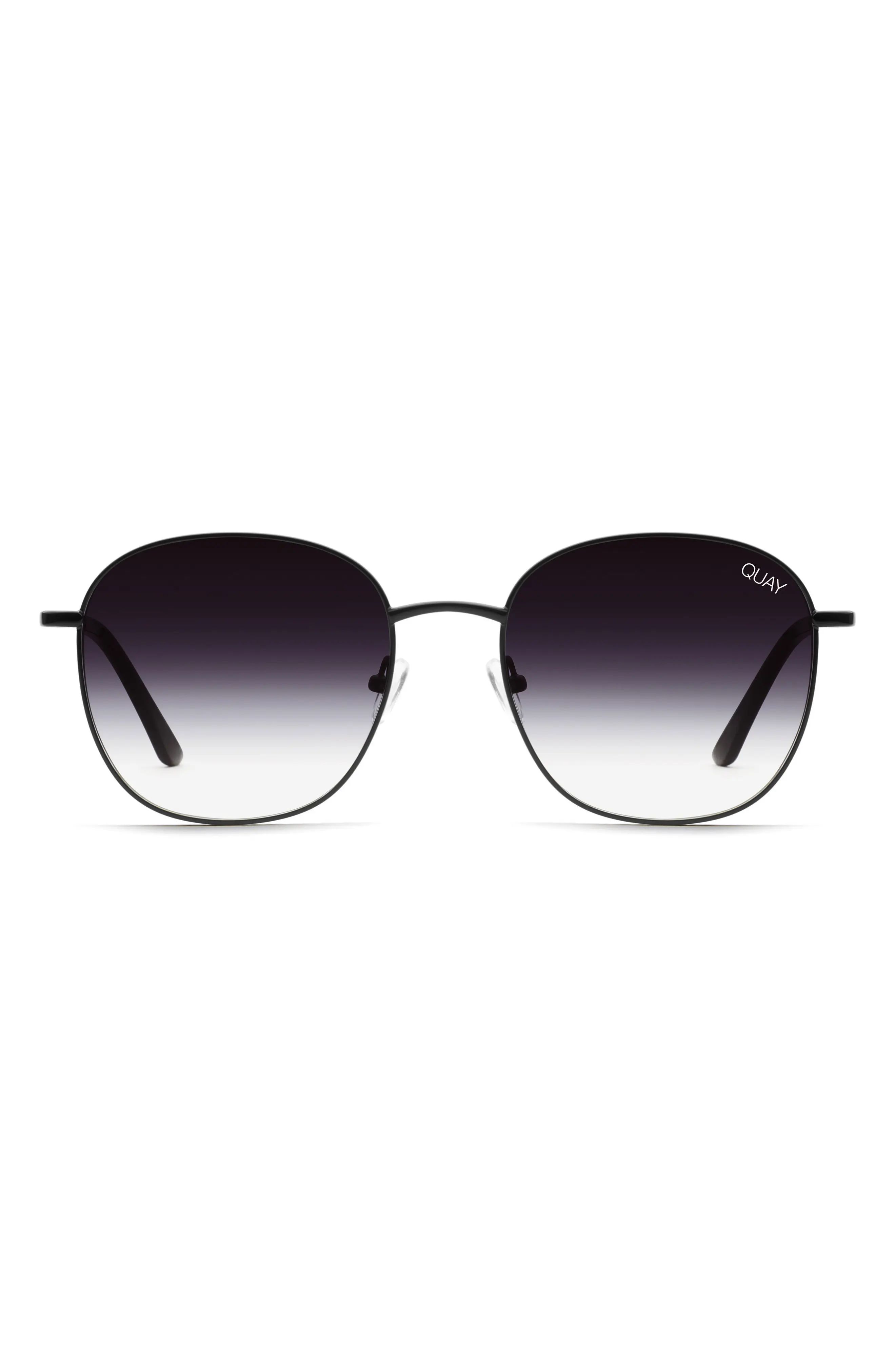 Women's Quay Australia Jezabell 57mm Round Sunglasses - Black/ Black Fade | Nordstrom