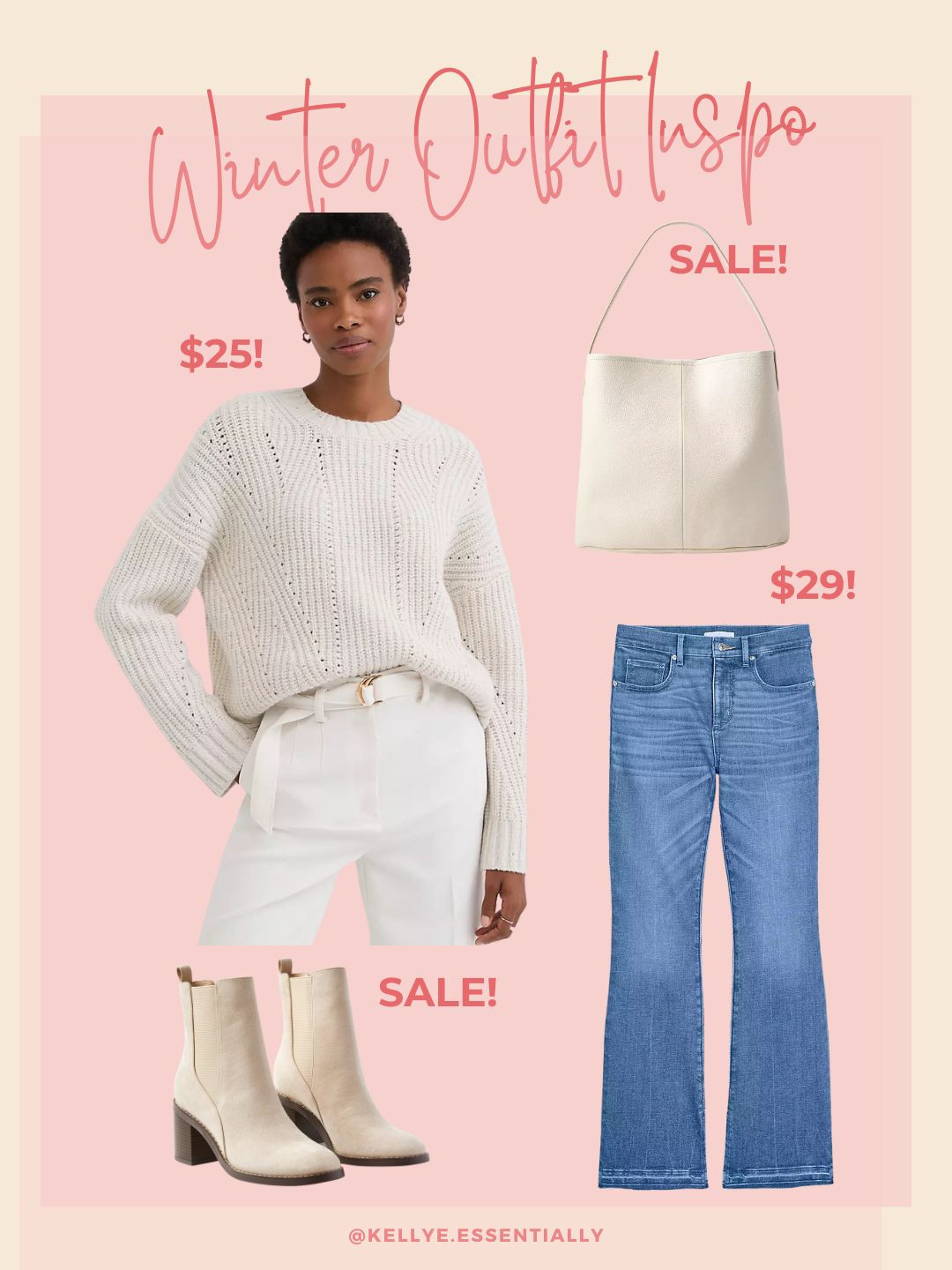 Here’s a simple winter outfit idea that always works. A cozy neutral sweater paired with classic flare jeans and ankle boots just feels warm, comfy, and stylish without overthinking it.

Perfect for everyday errands, school drop-off, or casual weekends when you want an easy pulled-together look. 

 #LTKootd #LTKSeasonal #LTKFindsUnder50