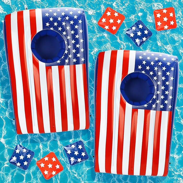 TOY Life 2 Sets Inflatable Pool Games Toys, Pool Cornhole Game Floating Toys for Adults Family, W... | Amazon (US)