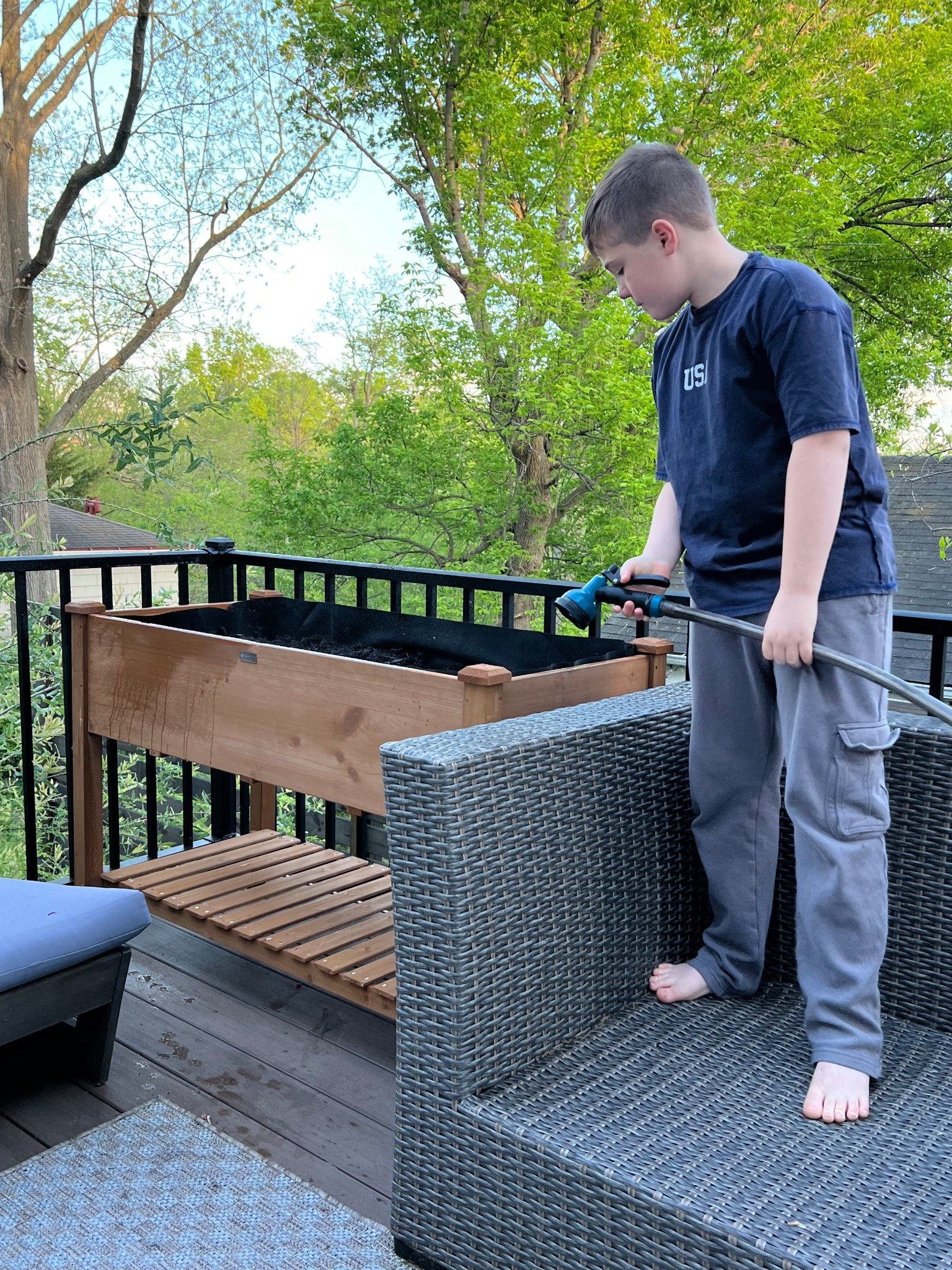 Trying our hand at a deck veggie garden!  This color is Acorn Brown.

#LTKSeasonal #LTKFamily