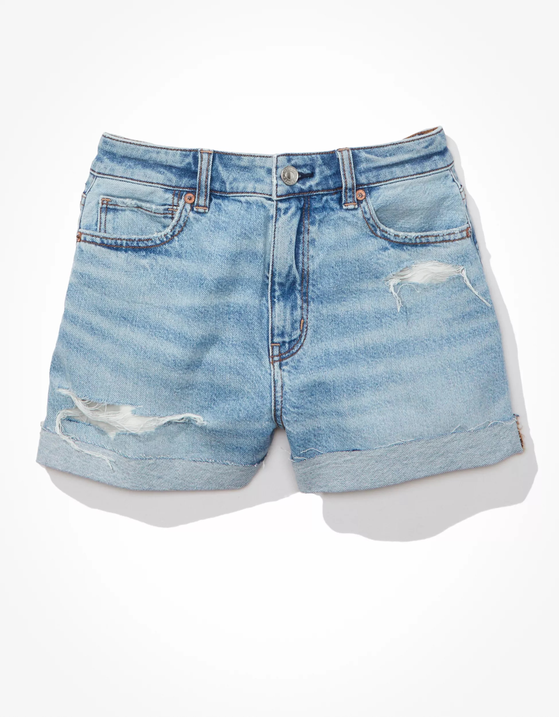 AE Strigid Denim Mom Short | American Eagle Outfitters (US & CA)