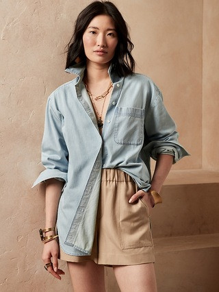 Oversized Denim Shirt | Banana Republic (US)