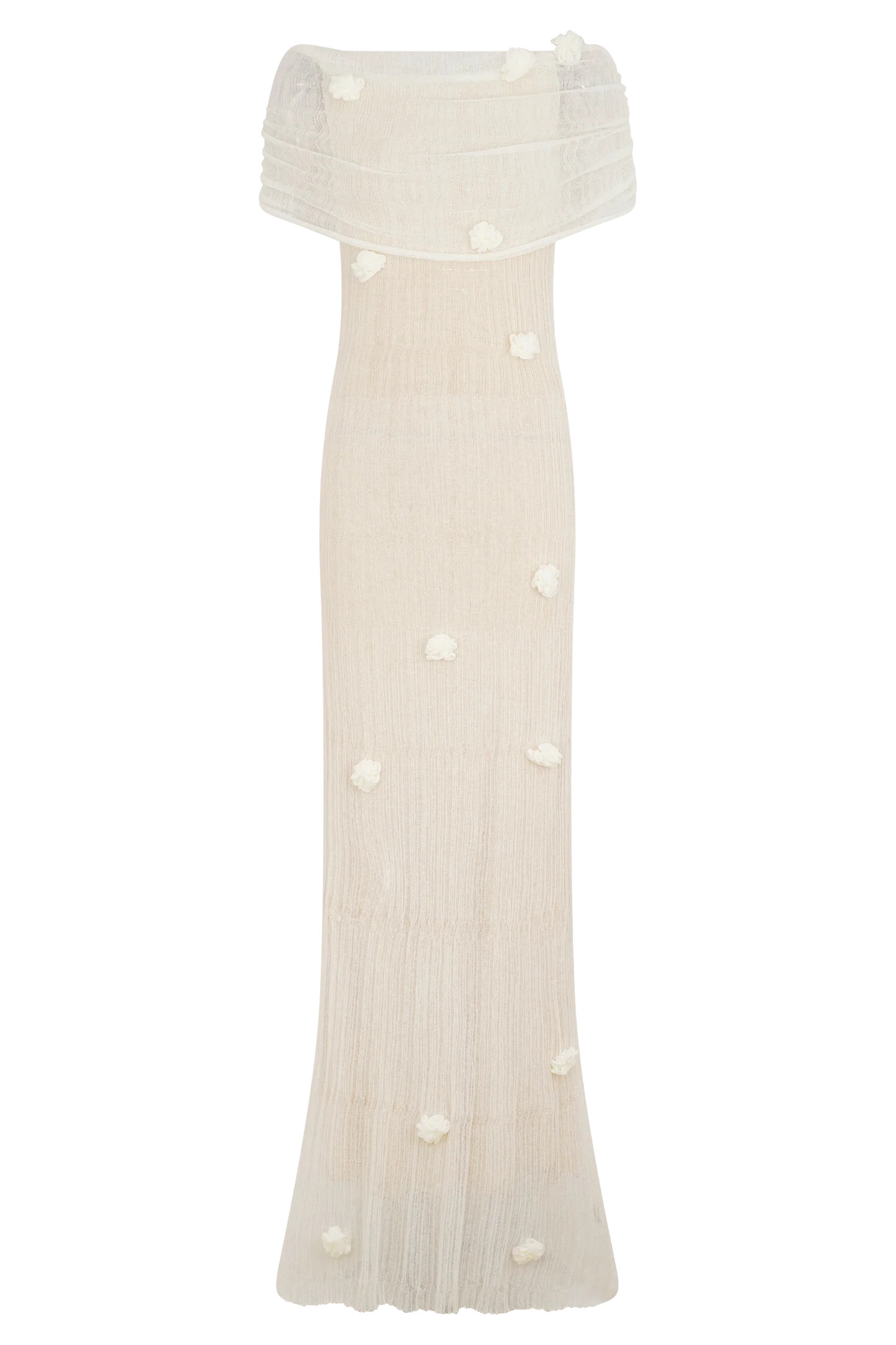 Orchid Knit Maxi Dress - Ivory | MESHKI US