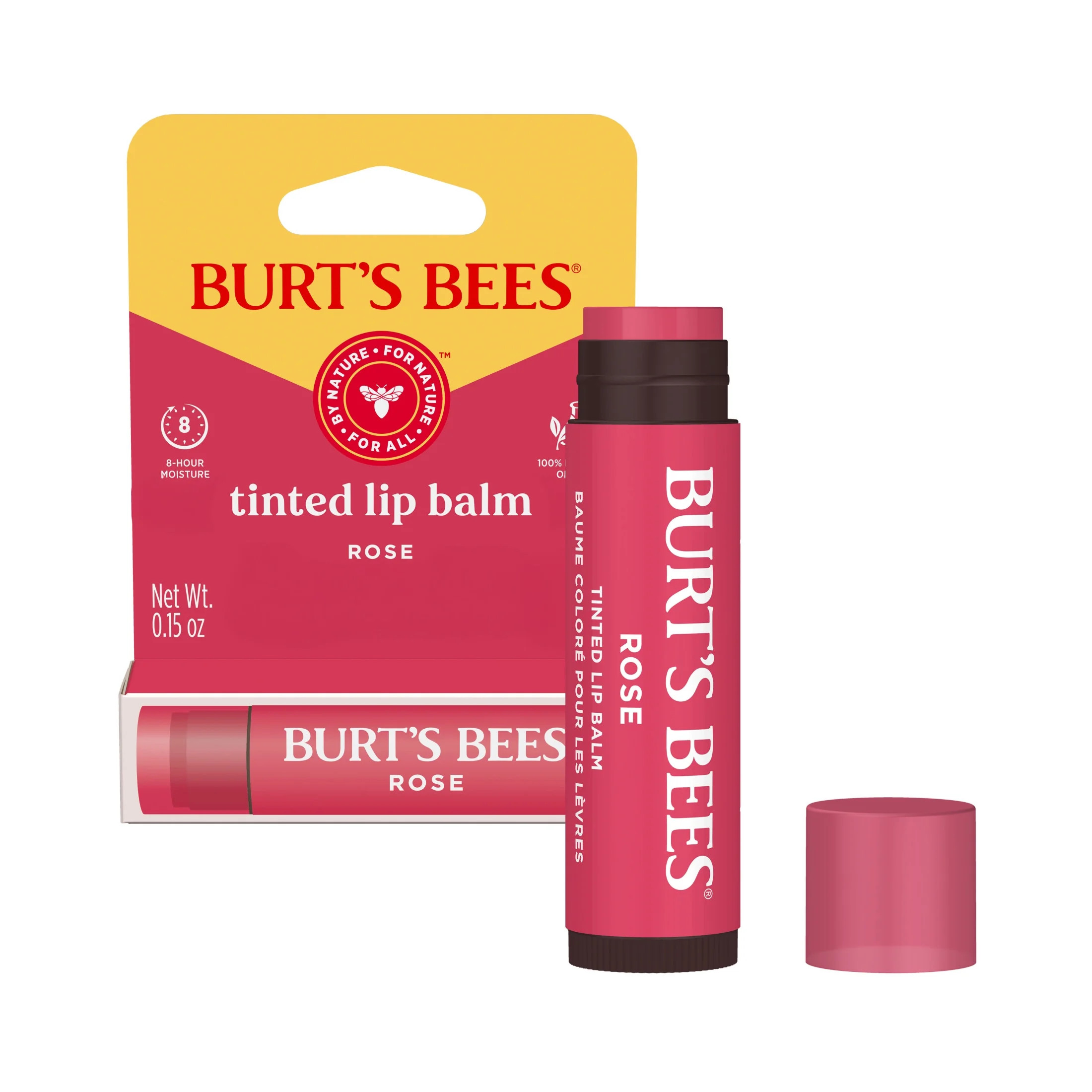 Burt's Bees Rose Tinted Lip Balm with Shea Butter, 0.15 oz. - Walmart.com | Walmart (US)