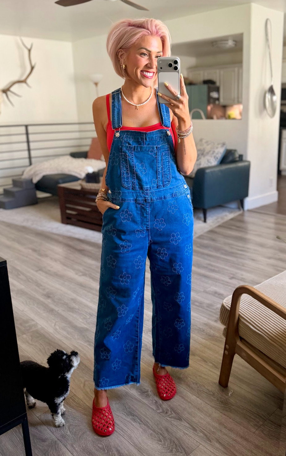 Casual vibes all day with these cute overalls! Perfect for a day out. Overalls: Medium // Top: Medium // Shoes: TTS 

 #LTKootd #LTKmomlife #LTKSaleAlert